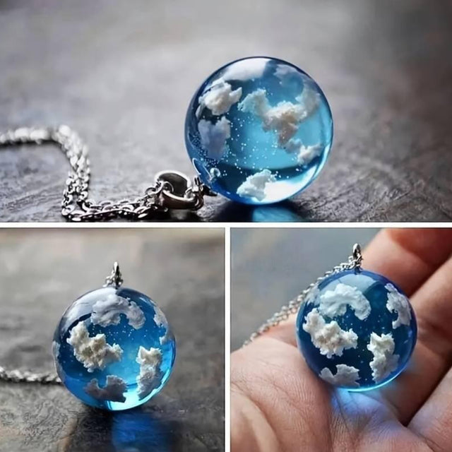 Collar Mi Cielo Brilla en la Oscuridad Con Caja de Regalo
