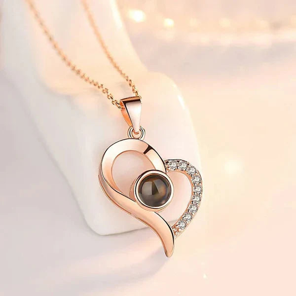 Collar Te Amo en 100 Idiomas con Caja de Regalo