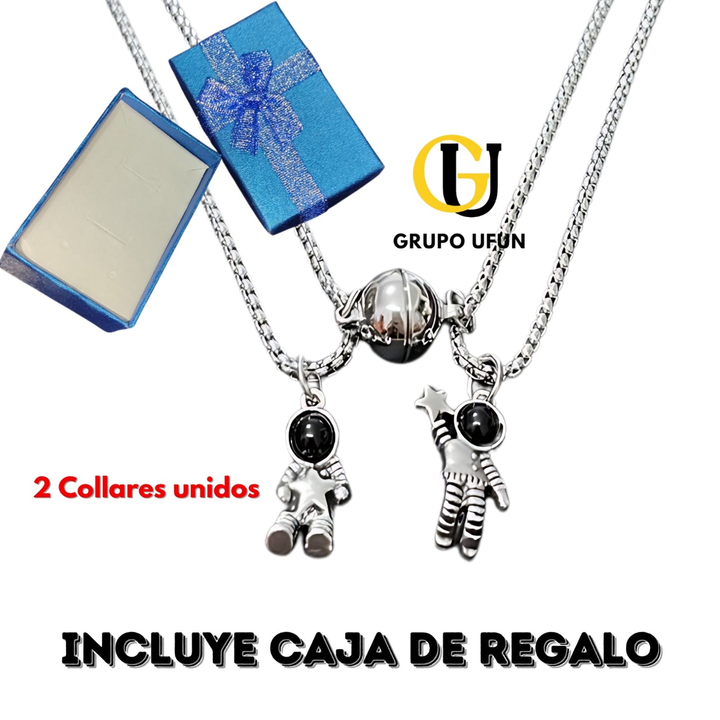 Collar Conexión Espacial CON Cajita de Regalo (Ambos Collares Incluidos)