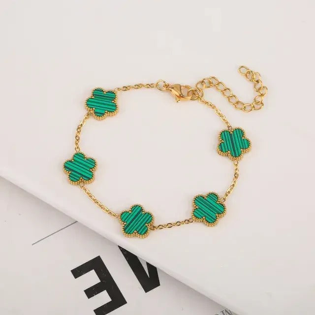 Pulsera De Trébol CON Cajita de Regalo🎁