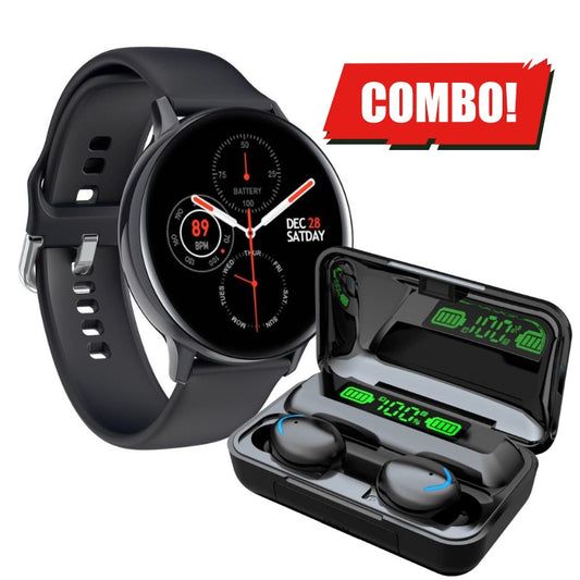 Combo Smartwatch Active 2+ audifonos F9