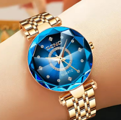RELOJ DIAMANTE AZUL